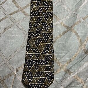 Karl Lagerfeld Blue and Green Geometric Tie